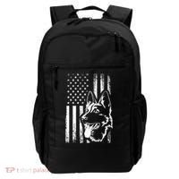 Patriotic German Shepherd AMERICAN FLAG Dog Lover Gift TShirt Backpack thumb 0