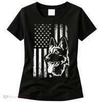 Patriotic German Shepherd AMERICAN FLAG Dog Lover Gift TShirt Women's T-Shirt thumb 0