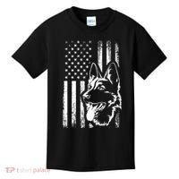 Patriotic German Shepherd AMERICAN FLAG Dog Lover Gift TShirt Kids T-Shirt thumb 0