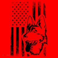 Patriotic German Shepherd AMERICAN FLAG Dog Lover Gift TShirt Santa Hat thumb 1