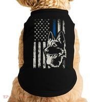 Patriotic German Shepherd K9 Unit Thin Blue Line Police Gift Doggie Tank thumb 0