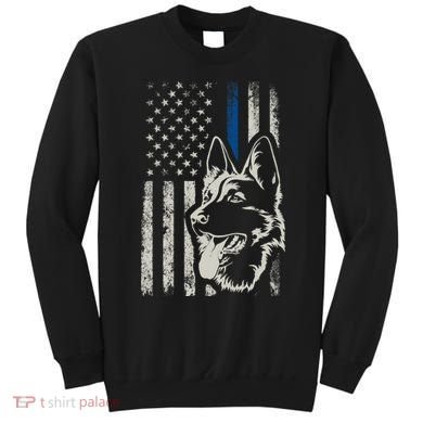 Patriotic German Shepherd K9 Unit Thin Blue Line Police Gift Sweatshirt