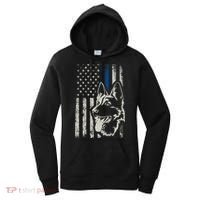 Patriotic German Shepherd K9 Unit Thin Blue Line Police Gift Women's Hoodie thumb 0