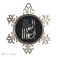 Patriotic German Shepherd K9 Unit Thin Blue Line Police Gift Ornament thumb 0