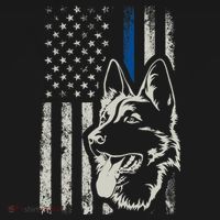 Patriotic German Shepherd K9 Unit Thin Blue Line Police Gift Women's Tank Top thumb 5