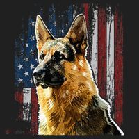 Patriotic German Shepherd American Flag Dog Gift Men Women Golf Towel thumb 3