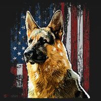 Patriotic German Shepherd American Flag Dog Gift Men Women Women's Long Sleeve Shirt thumb 2