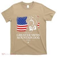 Proud Greater Swiss Mountain Dog Dad American Flag Patriotic T-Shirt thumb 0
