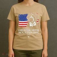 Proud Greater Swiss Mountain Dog Dad American Flag Patriotic T-Shirt thumb 4
