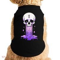 Pastel Goth Skull Crying Sad Stars Purple Alt Aesthetic Doggie Tank thumb 0