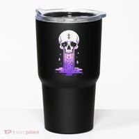 Pastel Goth Skull Crying Sad Stars Purple Alt Aesthetic Tumbler thumb 0