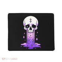 Pastel Goth Skull Crying Sad Stars Purple Alt Aesthetic Mousepad thumb 0
