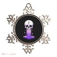Pastel Goth Skull Crying Sad Stars Purple Alt Aesthetic Ornament thumb 0