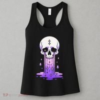 Pastel Goth Skull Crying Sad Stars Purple Alt Aesthetic Women's Tank Top thumb 3