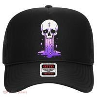 Pastel Goth Skull Crying Sad Stars Purple Alt Aesthetic Hat thumb 0