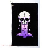 Pastel Goth Skull Crying Sad Stars Purple Alt Aesthetic Golf Towel thumb 0