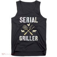 Pitmaster Grilling Serial Griller Pit Grandpa Brisket Patio Tank Top thumb 0