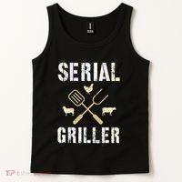 Pitmaster Grilling Serial Griller Pit Grandpa Brisket Patio Tank Top thumb 2