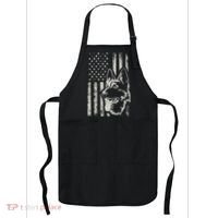 Patriotic German Shepherd AMERICAN FLAG 4th Of July Shepherd Apron thumb 0