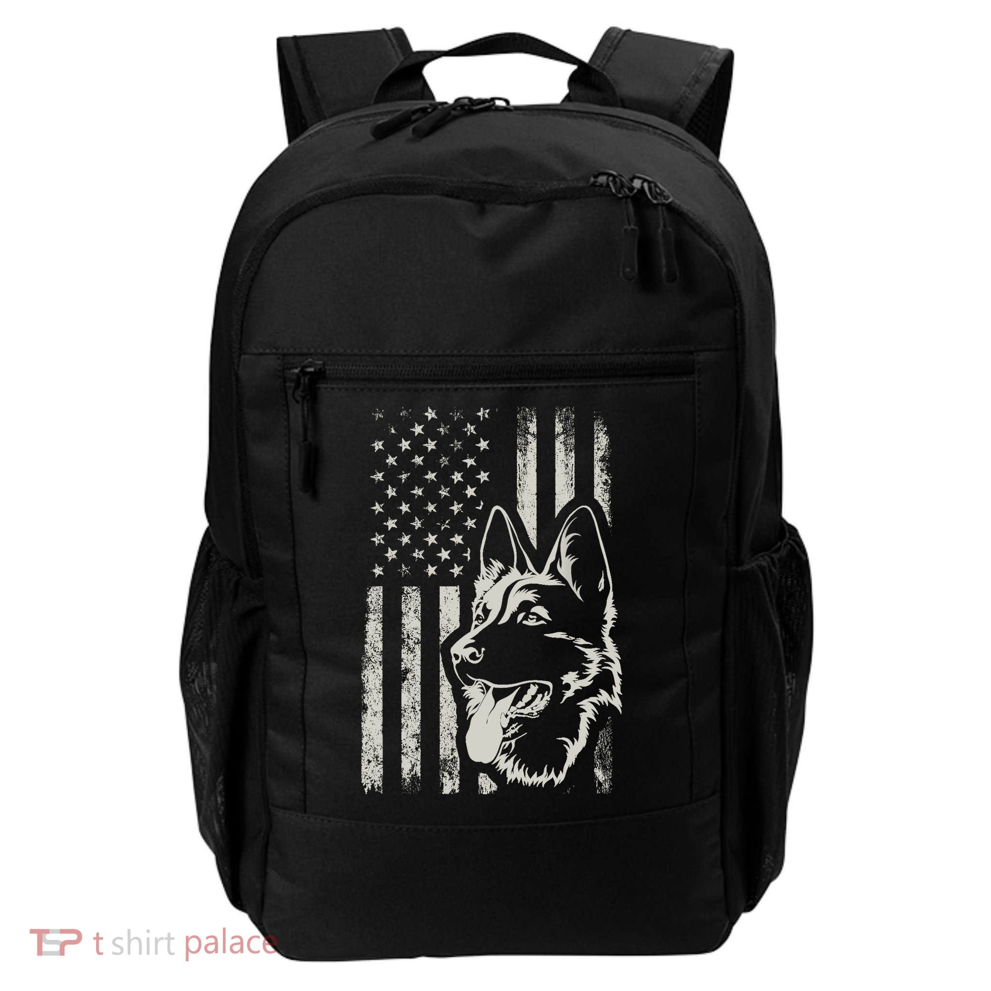 Patriotic German Shepherd AMERICAN FLAG 4th Of July Shepherd Backpack