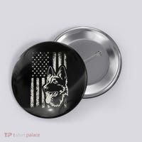 Patriotic German Shepherd AMERICAN FLAG 4th Of July Shepherd Button thumb 0