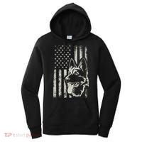 Patriotic German Shepherd AMERICAN FLAG 4th Of July Shepherd Women's Hoodie thumb 0