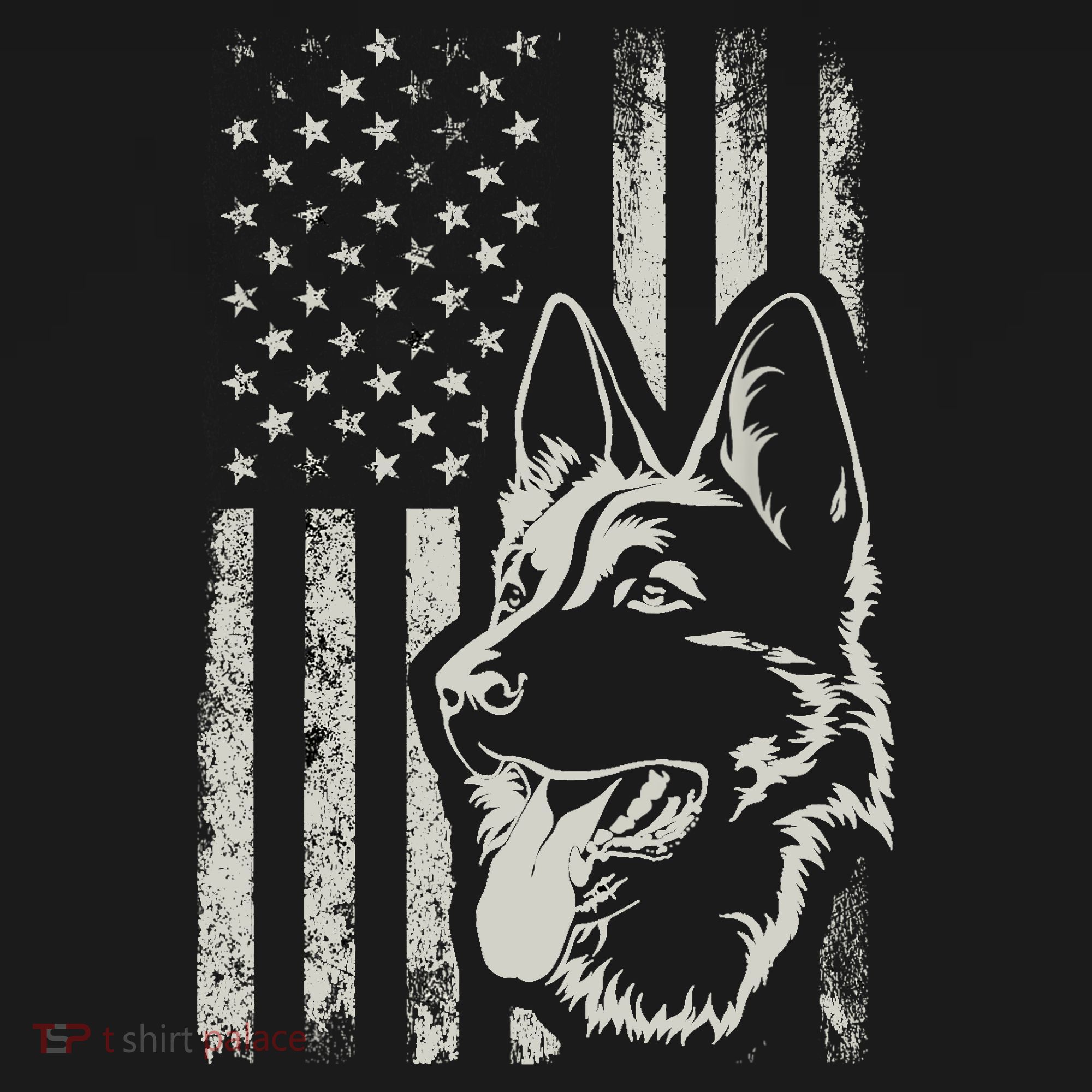 Patriotic German Shepherd AMERICAN FLAG 4th Of July Shepherd Women's Hoodie