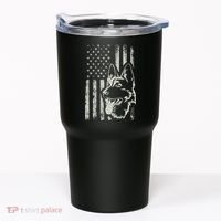 Patriotic German Shepherd AMERICAN FLAG 4th Of July Shepherd Tumbler thumb 0