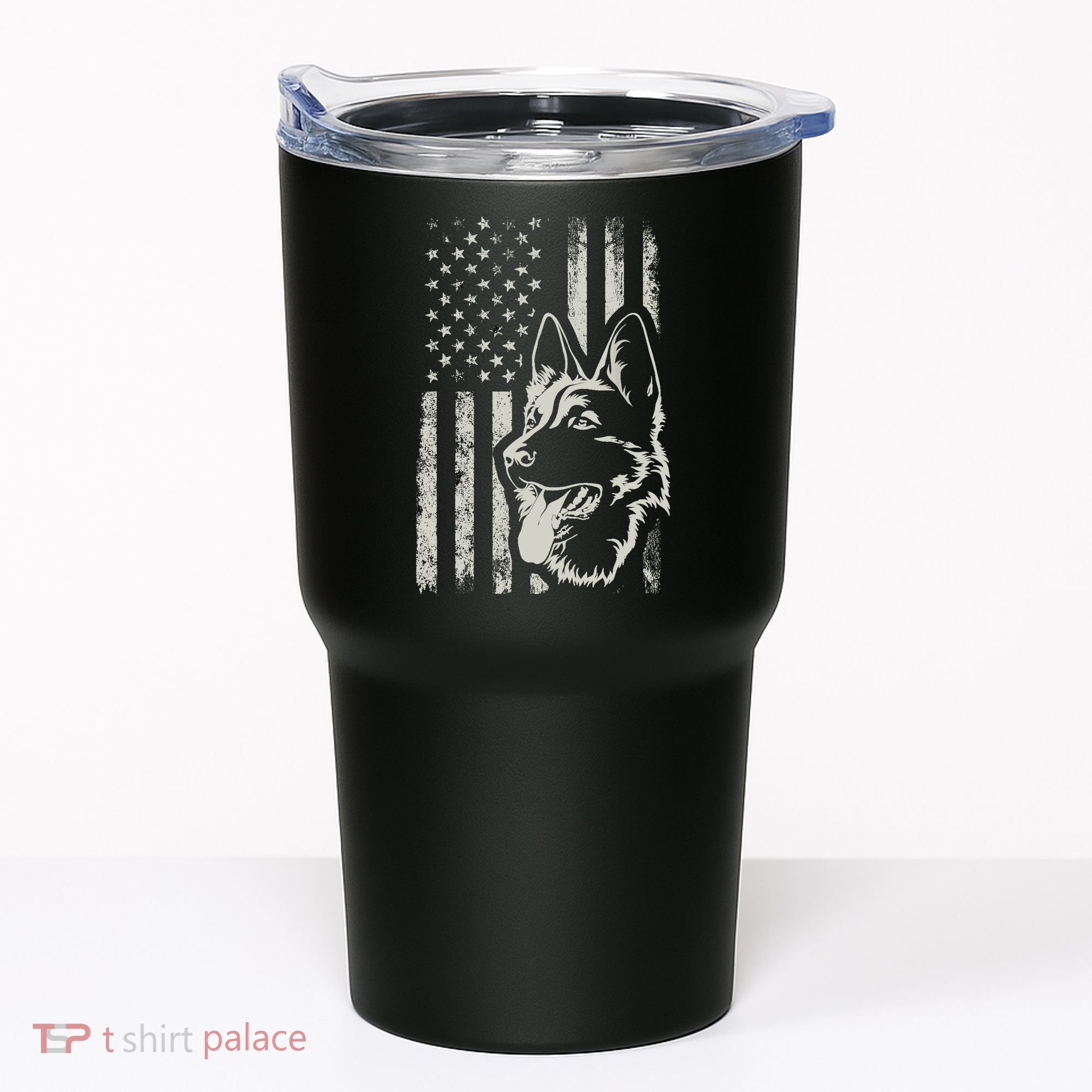 Patriotic German Shepherd AMERICAN FLAG 4th Of July Shepherd Tumbler