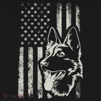 Patriotic German Shepherd AMERICAN FLAG 4th Of July Shepherd Mousepad thumb 1