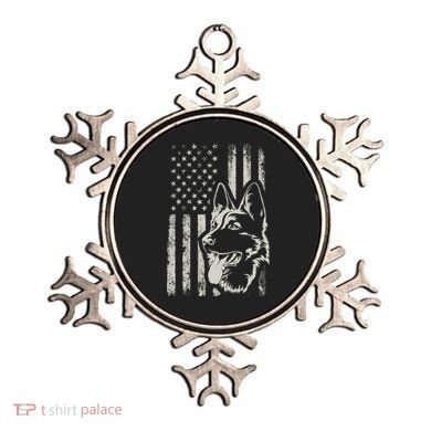 Patriotic German Shepherd AMERICAN FLAG 4th Of July Shepherd Ornament