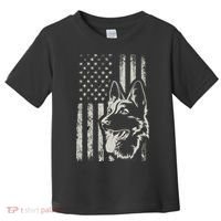 Patriotic German Shepherd AMERICAN FLAG 4th Of July Shepherd Toddler T-Shirt thumb 0