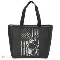 Patriotic German Shepherd AMERICAN FLAG 4th Of July Shepherd Tote Bag thumb 0