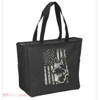 Patriotic German Shepherd AMERICAN FLAG 4th Of July Shepherd Tote Bag thumb 2