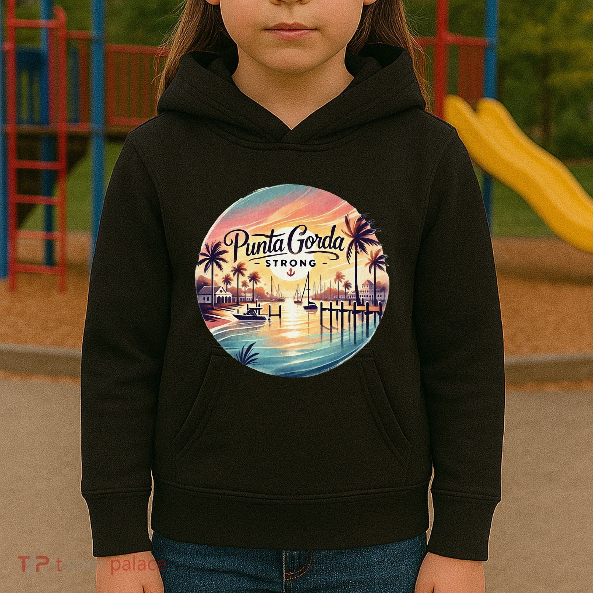 Punta Gorda Strong Milton Relief Kids Hoodie