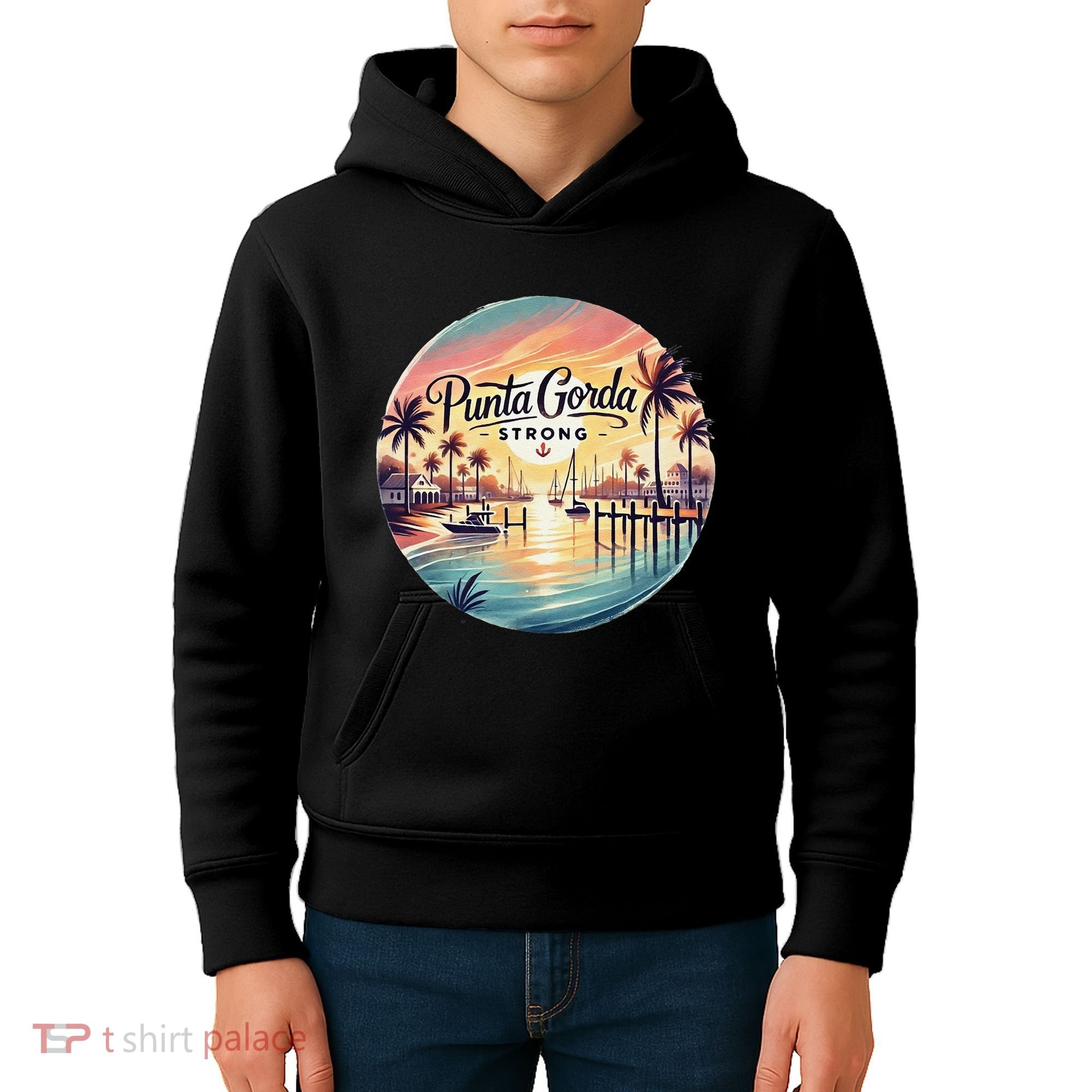 Punta Gorda Strong Milton Relief Kids Hoodie