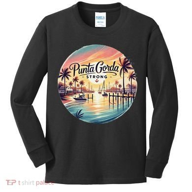 Punta Gorda Strong Milton Relief Kids Long Sleeve Shirt