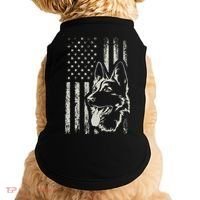 Patriotic German Shepherd AMERICAN FLAG 4th Of July Shepherd Doggie Tank thumb 0