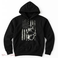 Patriotic German Shepherd AMERICAN FLAG 4th Of July Shepherd Hoodie thumb 0