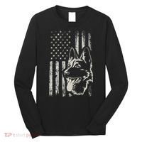 Patriotic German Shepherd AMERICAN FLAG 4th Of July Shepherd Long Sleeve Shirt thumb 0