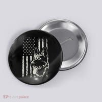 Patriotic German Shepherd AMERICAN FLAG 4th Of July Shepherd Button thumb 0