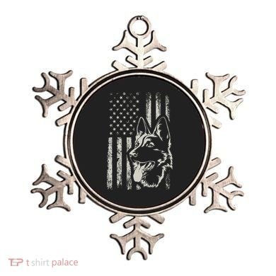 Patriotic German Shepherd AMERICAN FLAG 4th Of July Shepherd Ornament