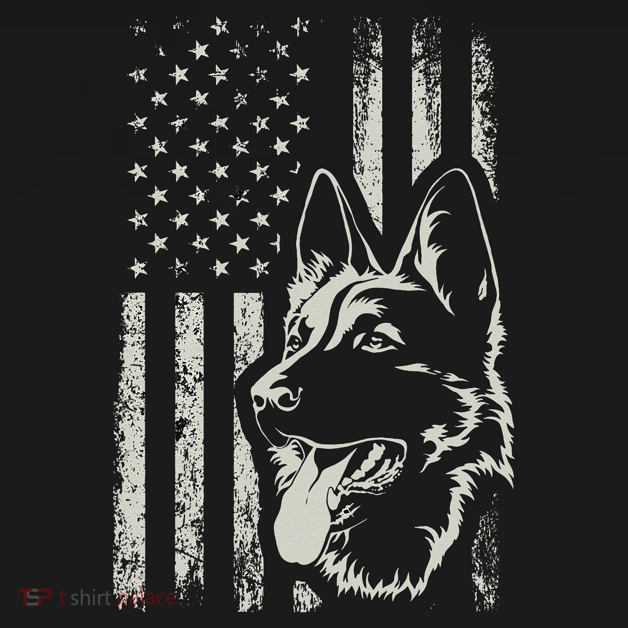 Patriotic German Shepherd AMERICAN FLAG 4th Of July Shepherd Women's Tank Top