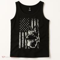 Patriotic German Shepherd AMERICAN FLAG 4th Of July Shepherd Tank Top thumb 2
