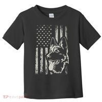 Patriotic German Shepherd AMERICAN FLAG 4th Of July Shepherd Toddler T-Shirt thumb 0