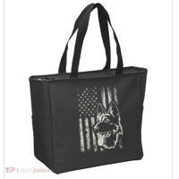 Patriotic German Shepherd AMERICAN FLAG 4th Of July Shepherd Tote Bag thumb 2