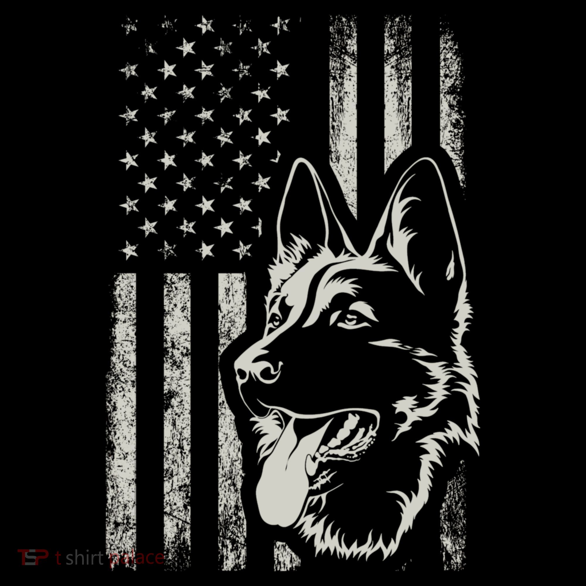 Patriotic German Shepherd AMERICAN FLAG 4th Of July Shepherd Coffee Mug