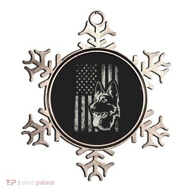 Patriotic German Shepherd AMERICAN FLAG 4th Of July Shepherd Ornament
