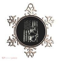 Patriotic German Shepherd AMERICAN FLAG 4th Of July Shepherd Ornament thumb 0