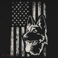 Patriotic German Shepherd AMERICAN FLAG 4th Of July Shepherd Ornament thumb 1